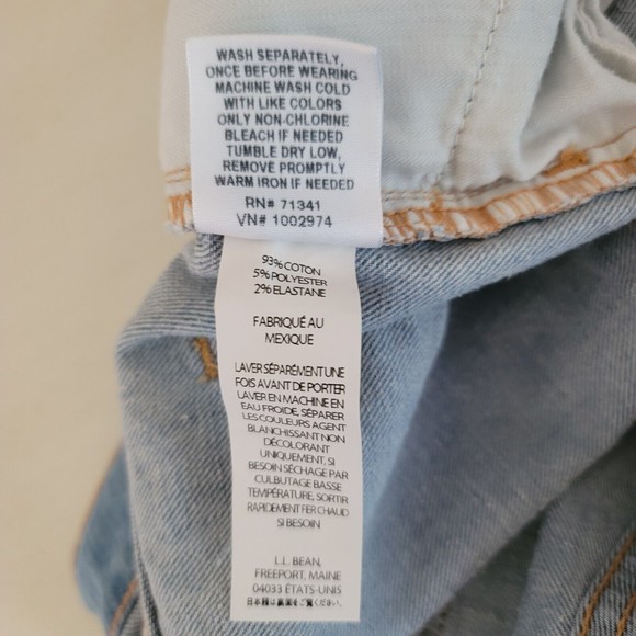 L.L. Bean Womens Straight Jeans Size 14 Petite Light Blue Wash Denim Classic Fit - Picture 7 of 13
